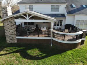 A-frame roof with open gable & vaulted ceiling, wood burning fireplace – Glen Mills PA