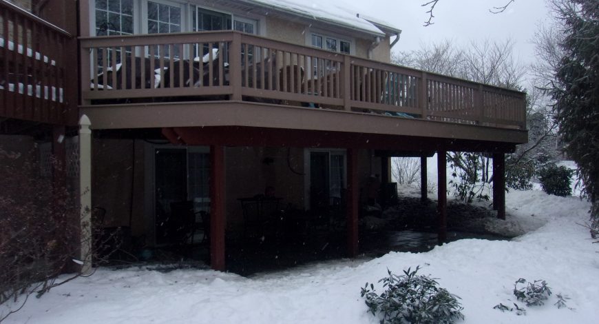 brown deck in the winter