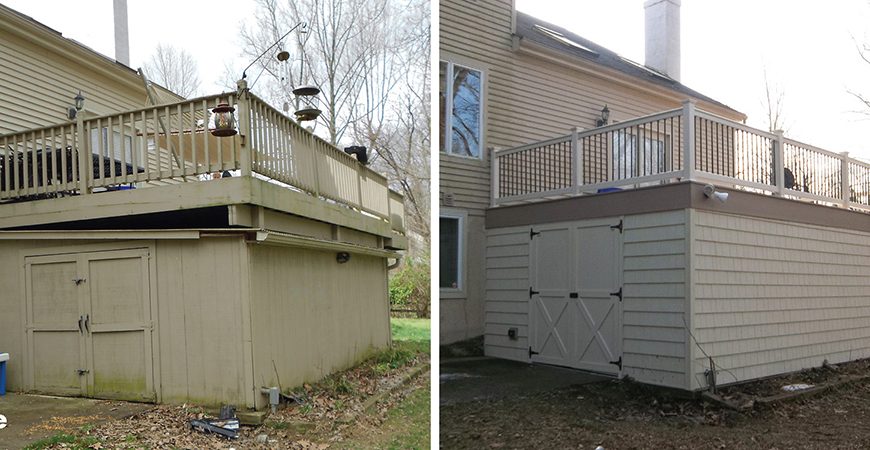 deck before and after restoration