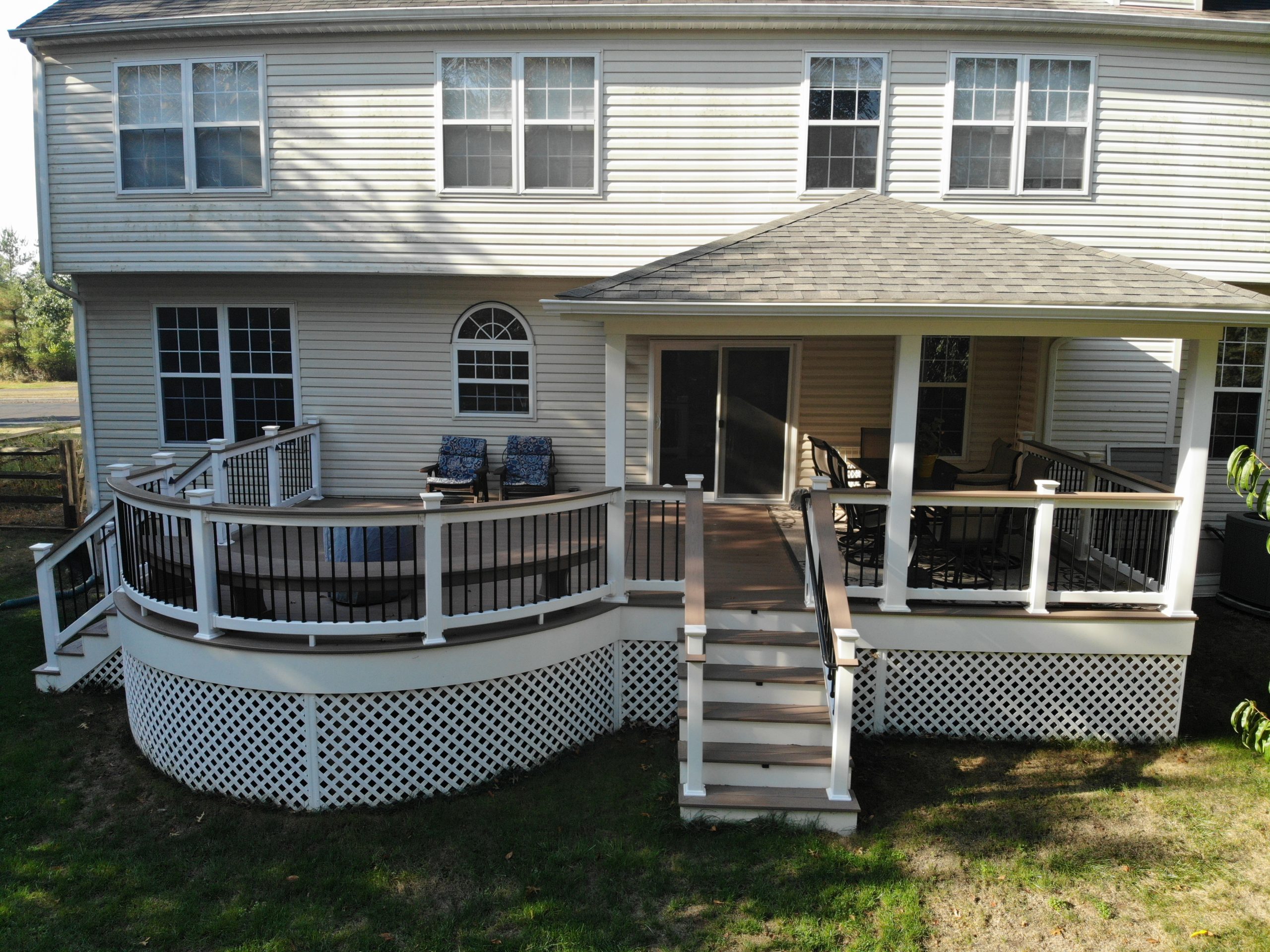 partially covered deck