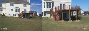 Composite deck with matching railings- Landenburg PA